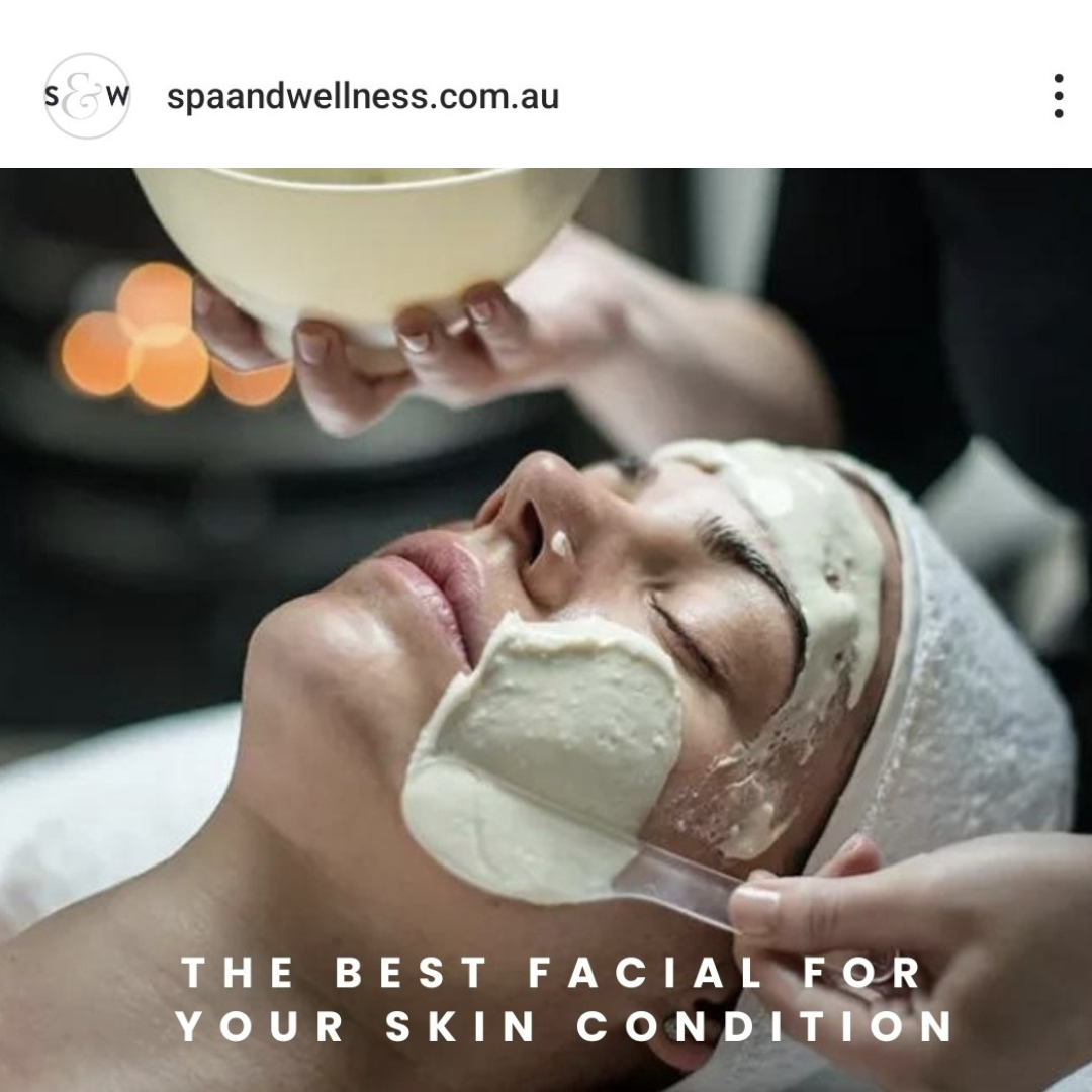 girl receiving a facial mask